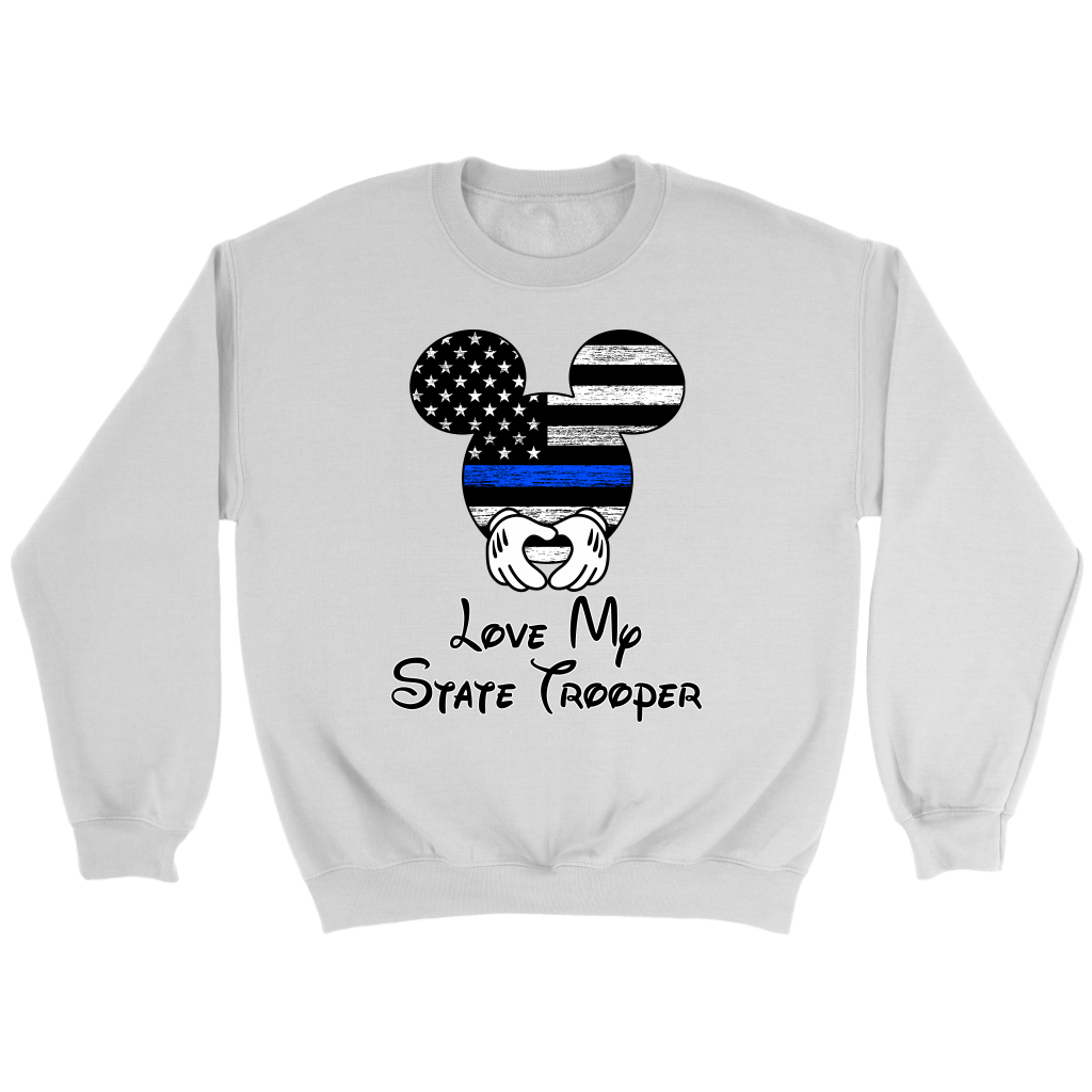 Love My State Trooper Mickey Mouse sweatshirt, T-shirt, tank, Youth hoodie