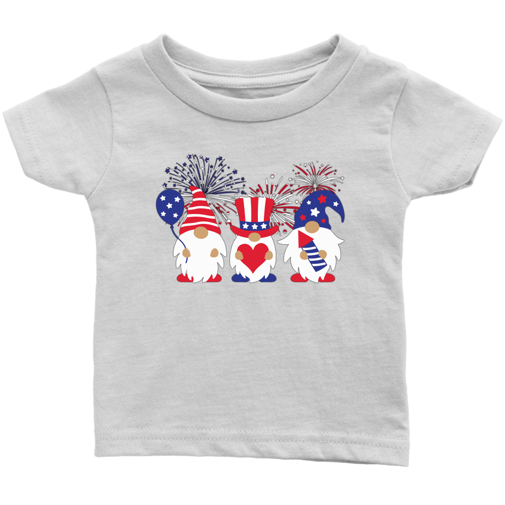 Gnomes Independence Day Baby Bodysuit Infant Toddler Youth Shirts