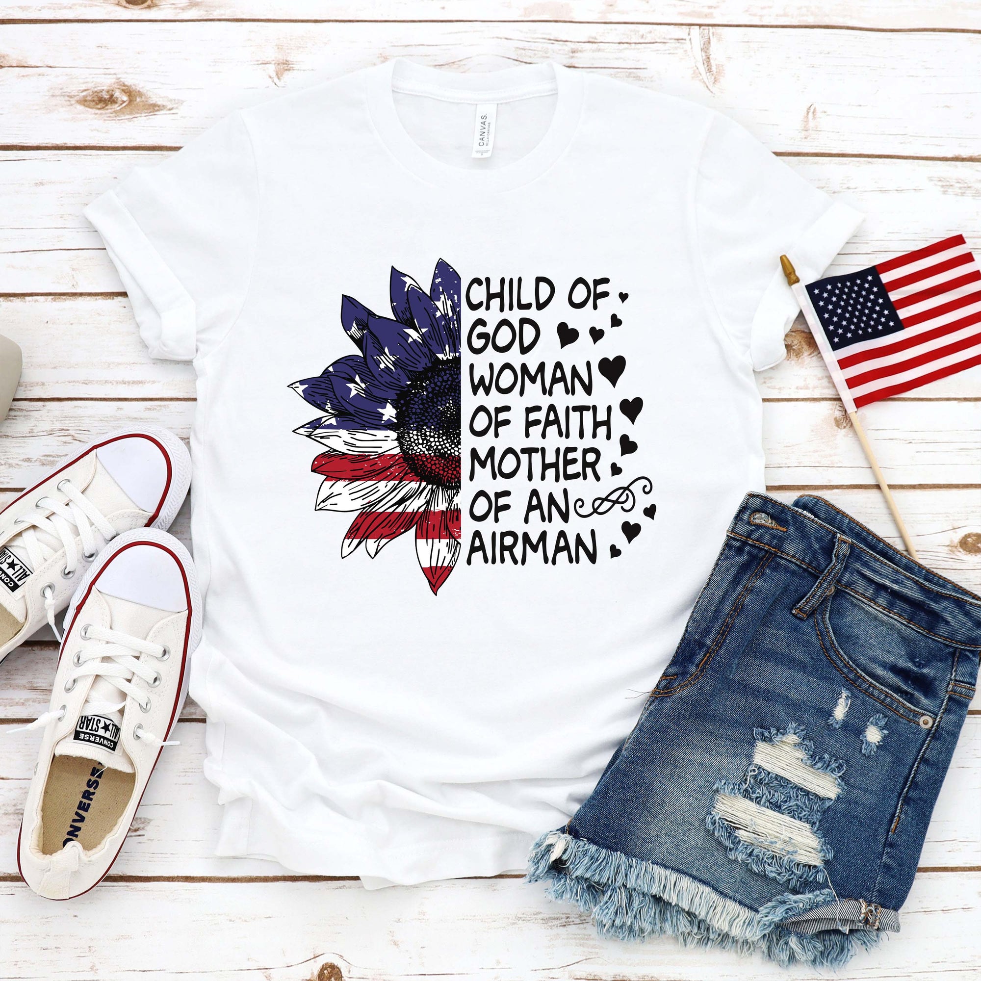 Mother Of An Airman Air Force Mom V-neck T-shirt Tank Military Mom Long Sleeve