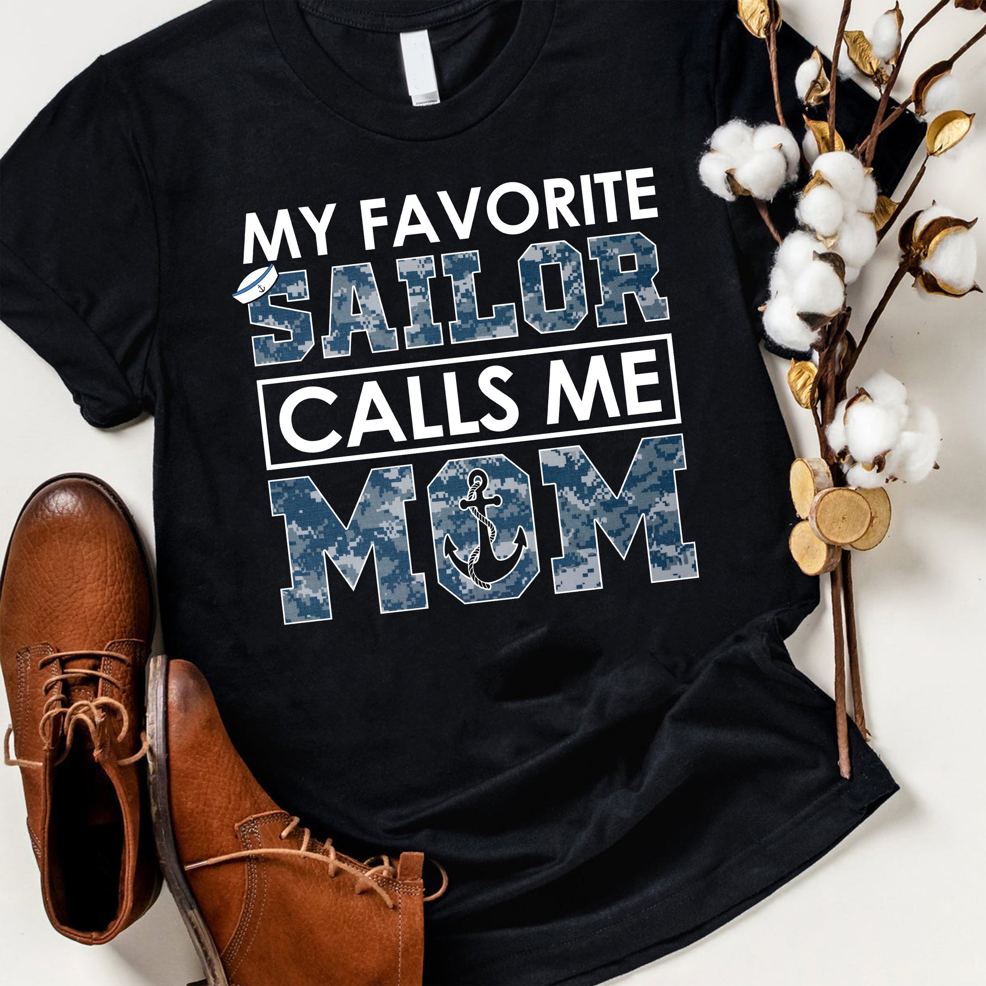 My Favorite Sailor Calls Me Mom Navy Mom T-shirt, Sailor's mom long sleeve, Military Mom gift