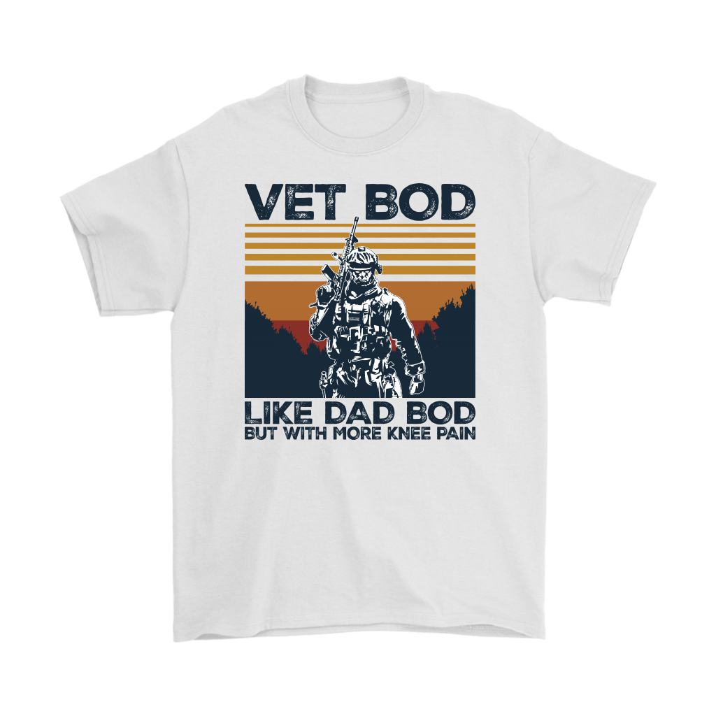 Vet Bod Funny Veteran Men's T-shirt Hoodie Long Sleeve Vintage Veterans
