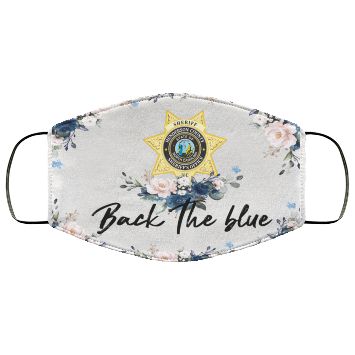 Order Henderson County Police Face Mask - flowers