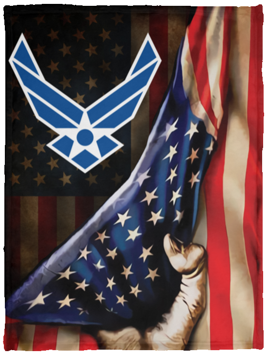 Air Force Flag VPS Plush Fleece Blanket - 30x40