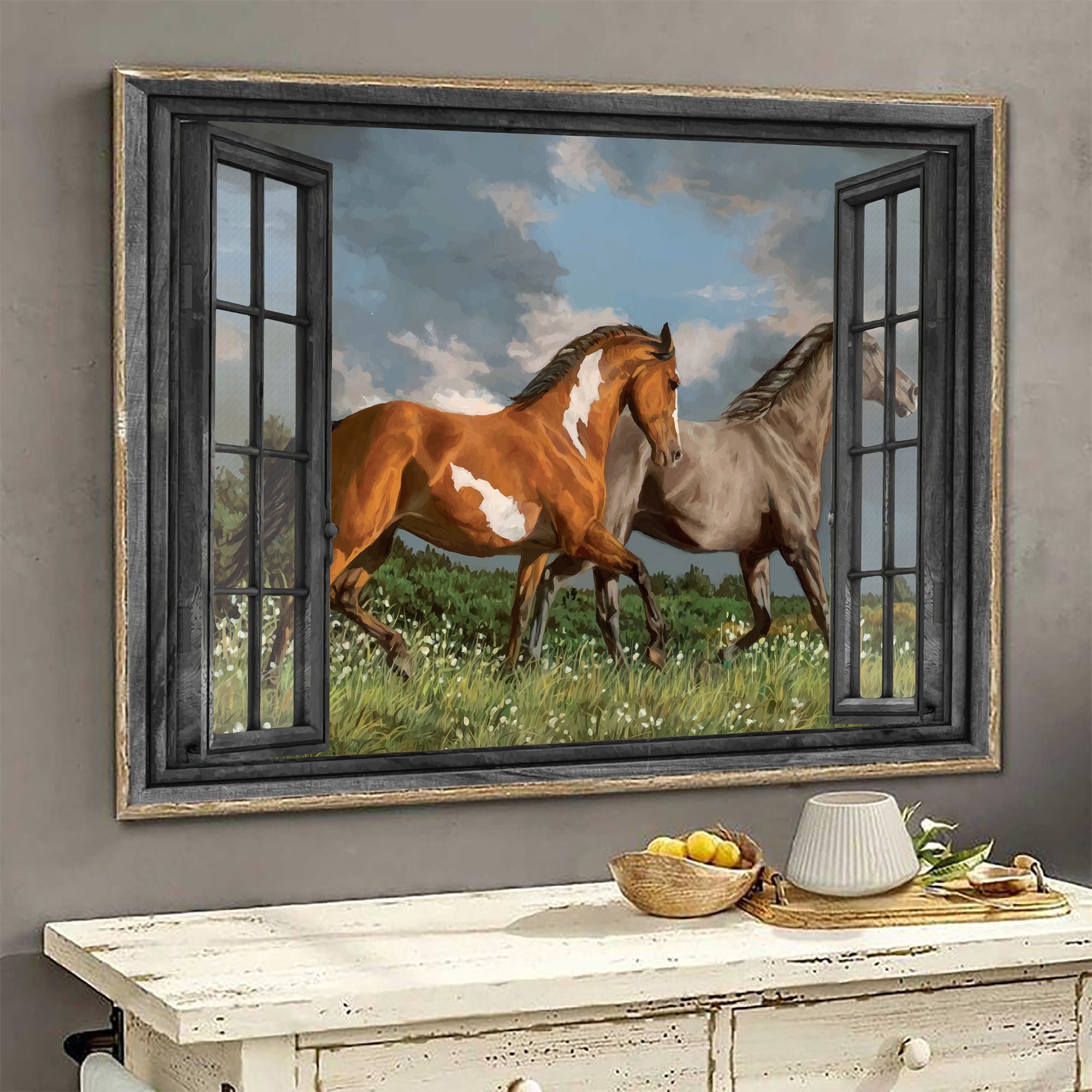 Horses Window Poster 3 sizes