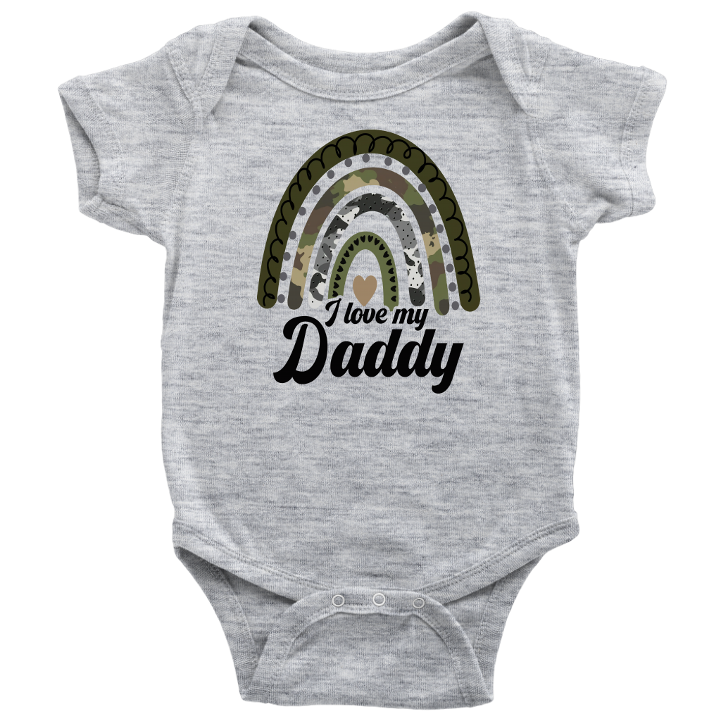 I Love My Daddy Baby Bodysuit Infant T-shirt Toddler Kids shirts Army Kid Army Son Daughter