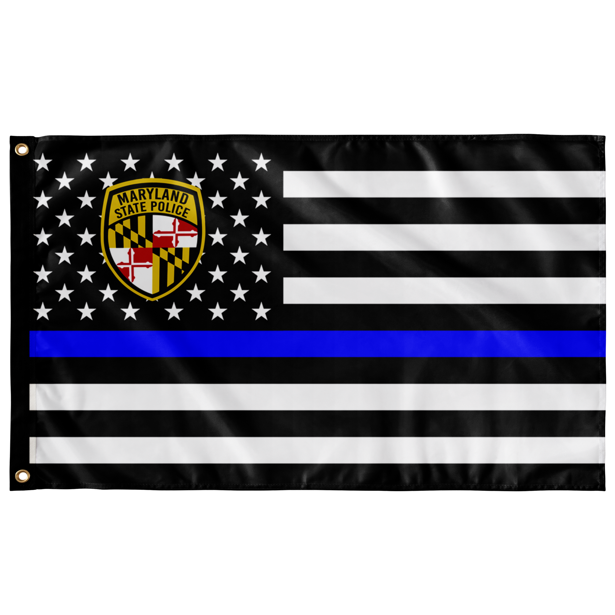 Maryland State Police Thin Blue Line Flag