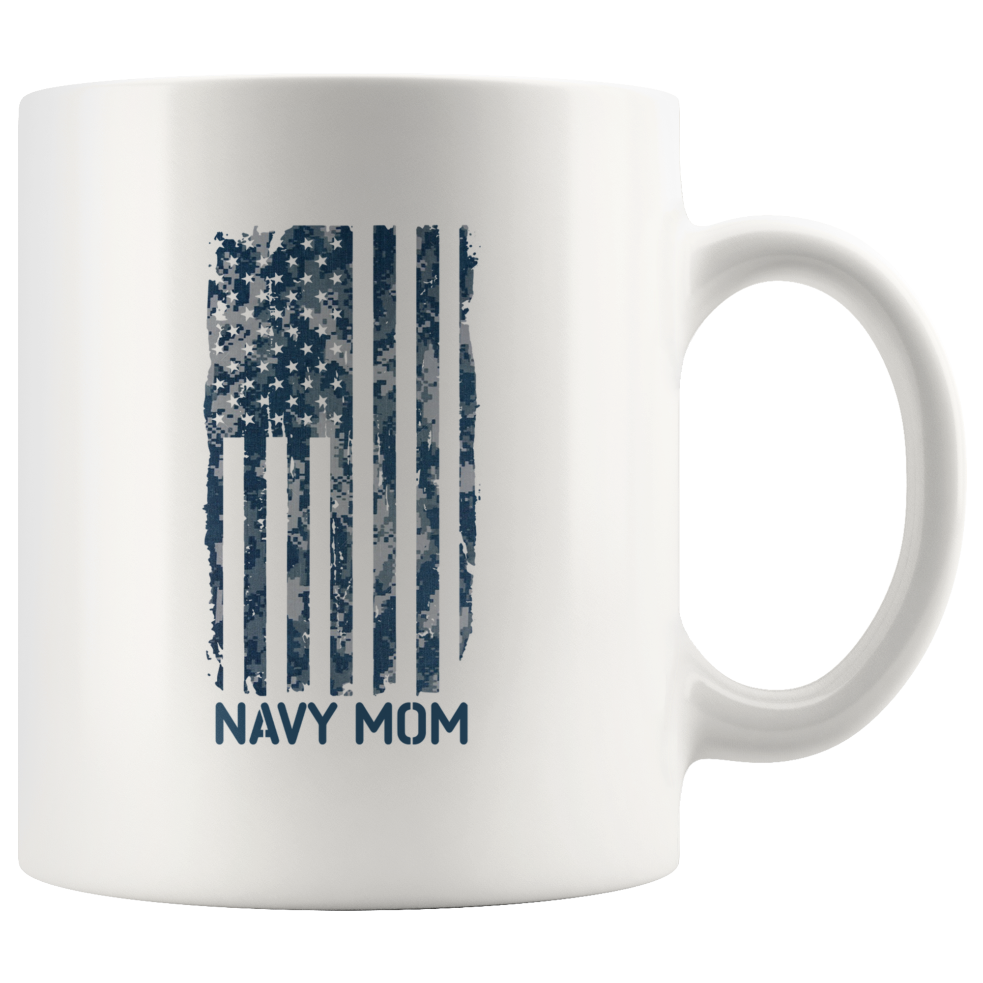 Navy Mom Camo Flag Mugs Sailor's Mom Military Mom Mug