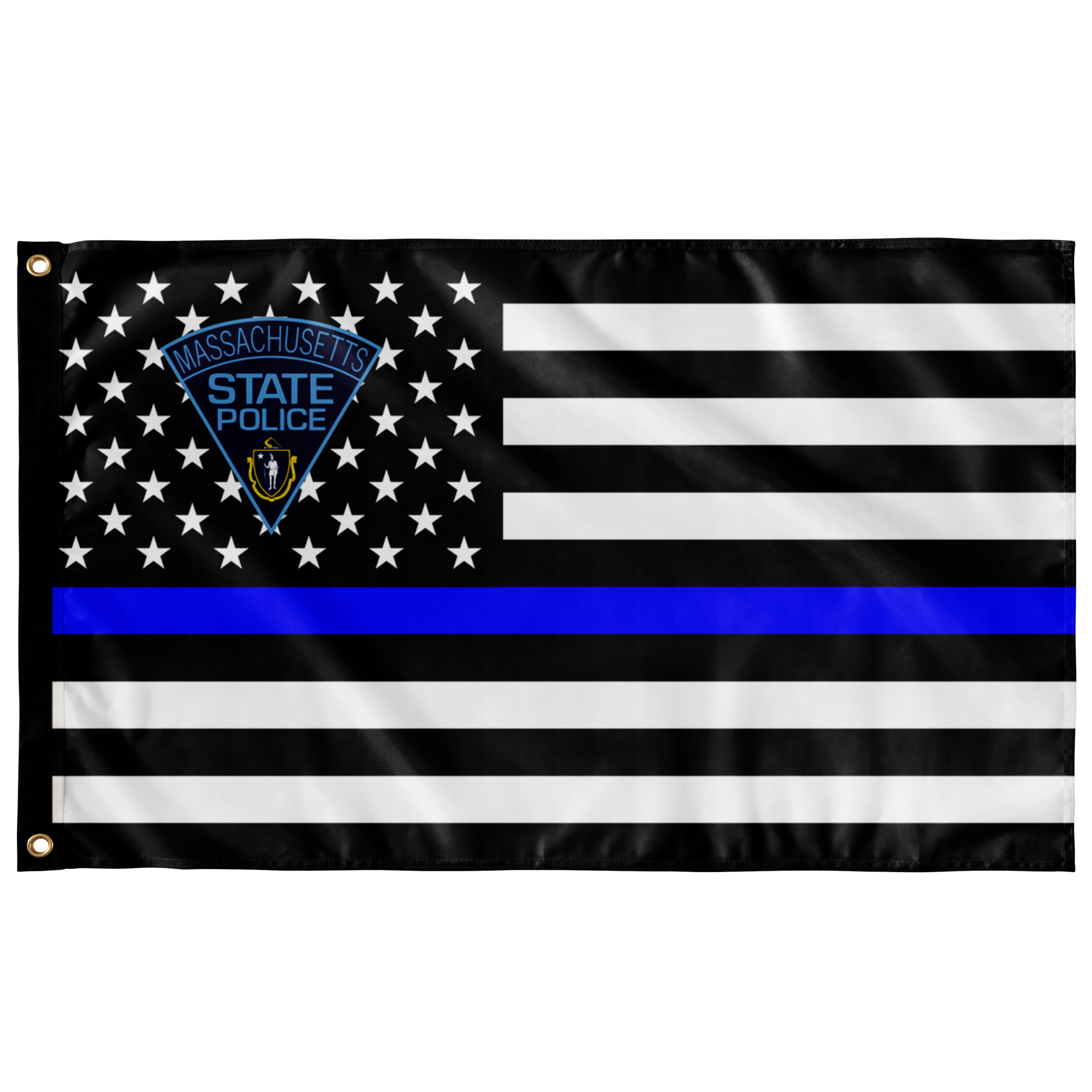 Massachusetts State Police Thin Blue Line Flag