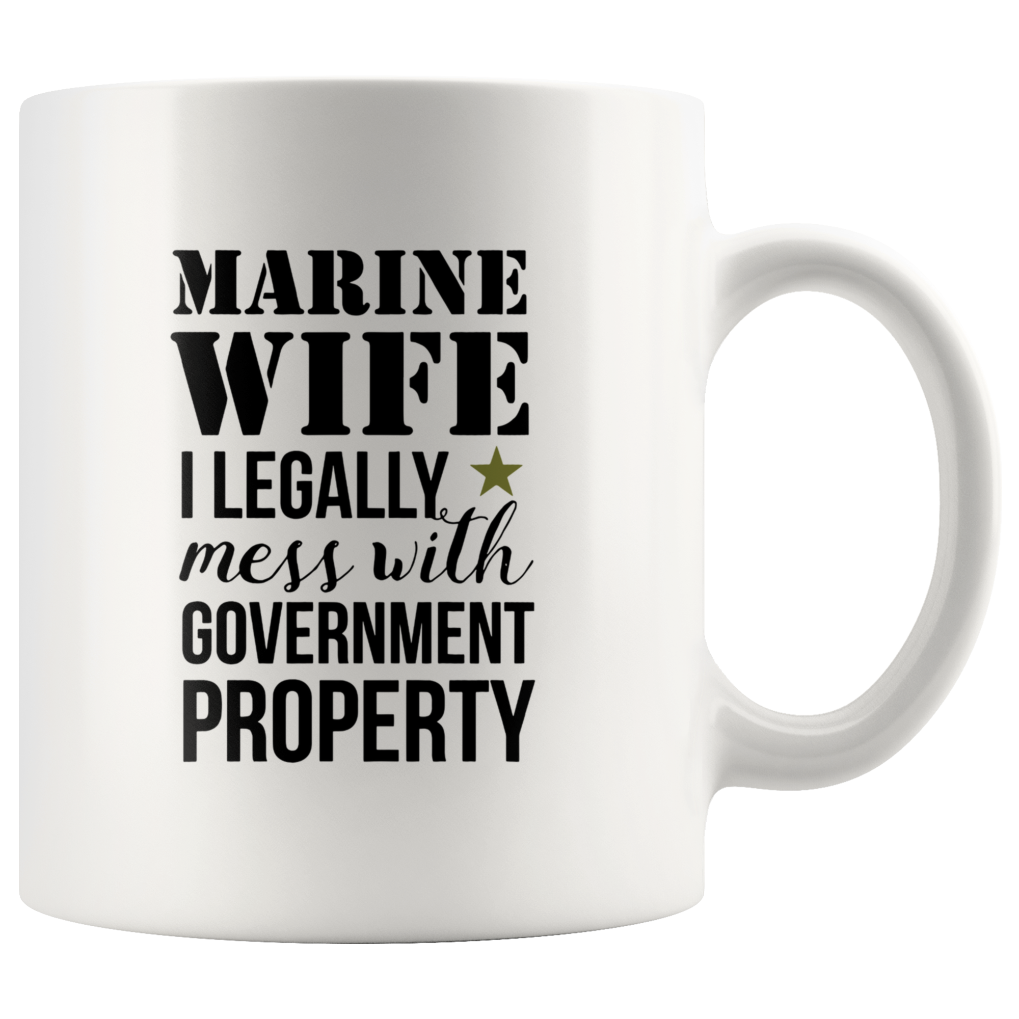Marine Wife Funny Mugs Military Wife Coffee Mug
