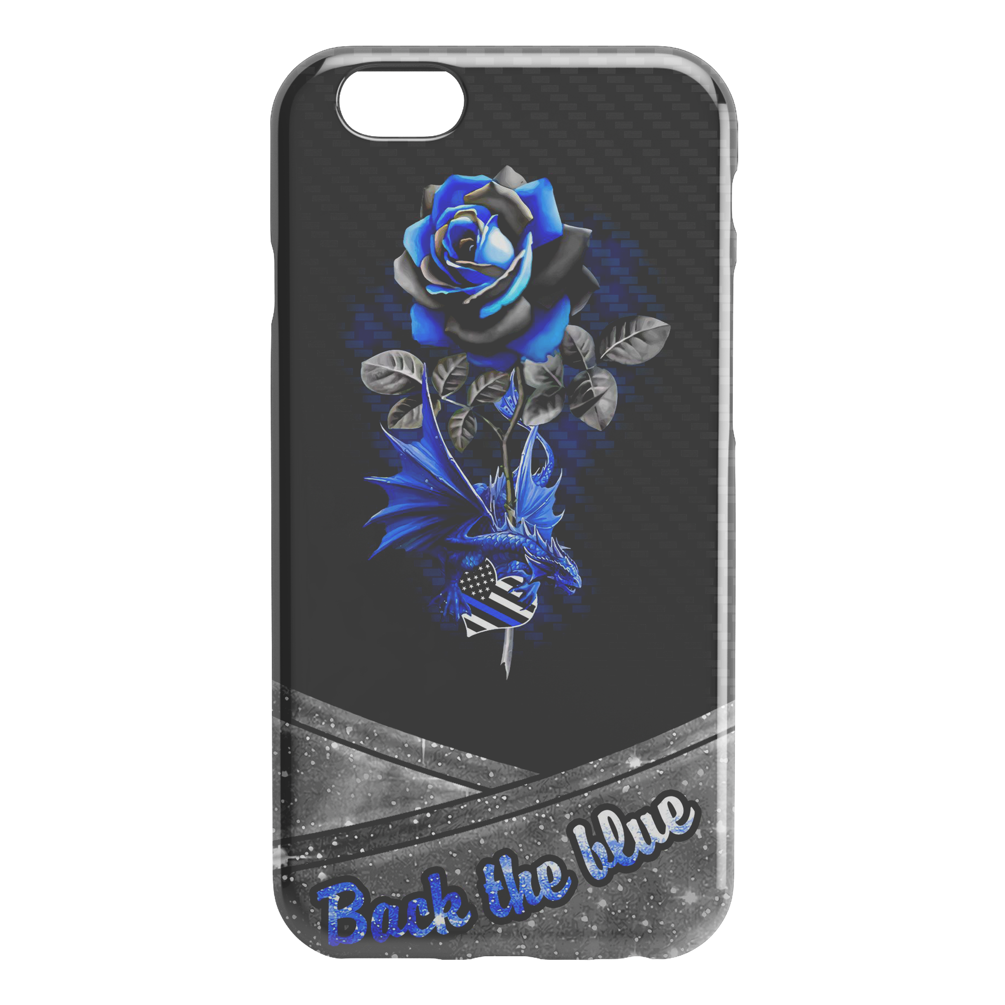 Rose & Dragon Back The Blue Phone Case
