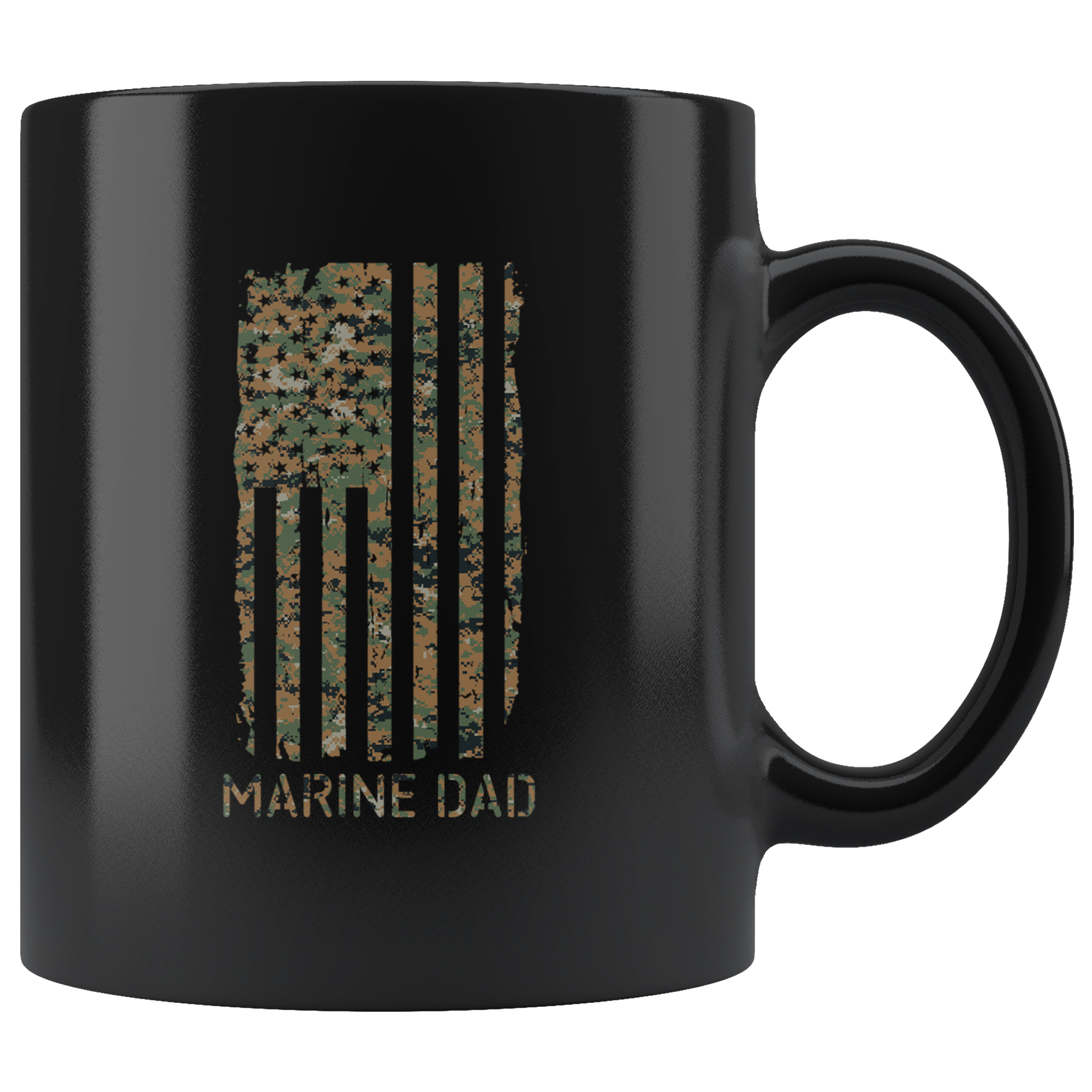 Marine Dad Black 11oz Mug Military Dad Coffee Mug Father's Gift