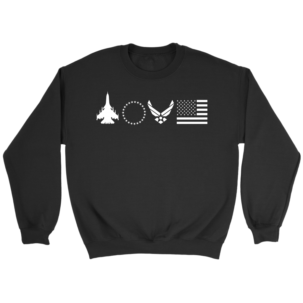 LOVE Air Force mom, Air Force Wife shirt, LOVE Airman sweatshirt, tank, V-neck T-shirt