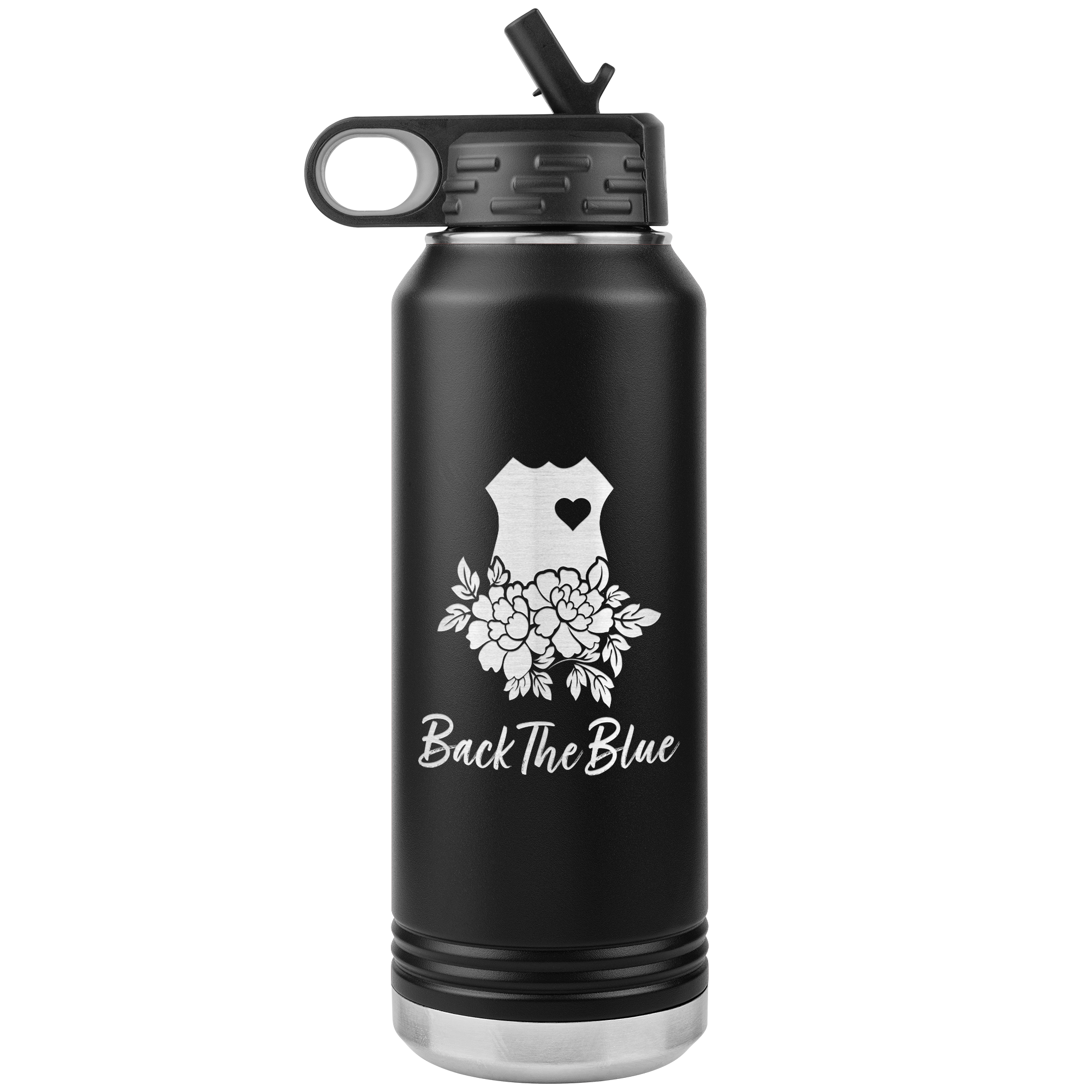 Back The Blue 32 oz Vacuum Insulated Water Bottle